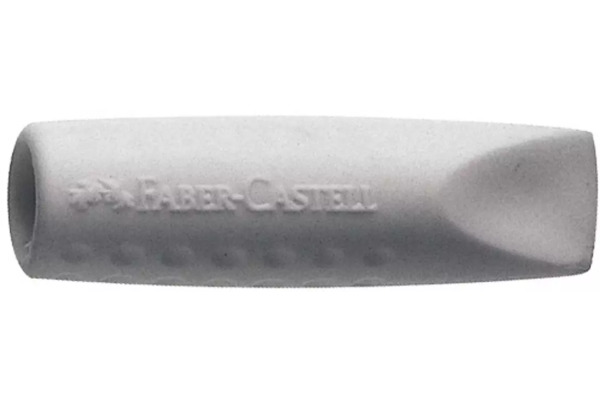 FABER-CASTELL Aufsteckradierer GRIP 2001 187000 grau, 10x10x40mm 2 Stück