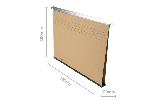 BIELLA Hängemappe A4 27042000U oliv, Boden 2cm 32x25cm