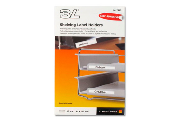 3L Beschriftungsfenster 15x150mm 7515-10 PVC, selbstklebend 10 Stück
