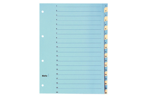BIELLA Register Karton blau/gelb A4 46244200U 1-20