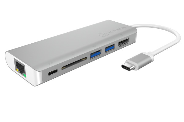 ICY BOX USB Type-C Notebook IB-DK4034-CP Dockingstation silver/white