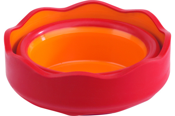 FABER-CASTELL Wasserbecher CLIC & GO 181517 rot, für Pinsel