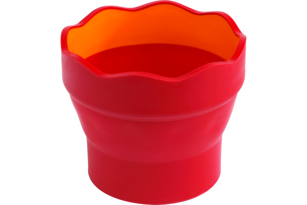 FABER-CASTELL Wasserbecher CLIC & GO 181517 rot, für Pinsel