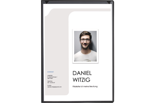 KOLMA Bewerbungsmappe Tender A4 10.019.48 anthrazit,2-teilig,Klemmsch.