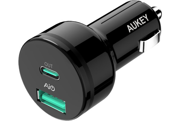 AUKEY Expedition CarCharger39W A+C CC-Y7 black,39W,2-Port USB-typeA+C