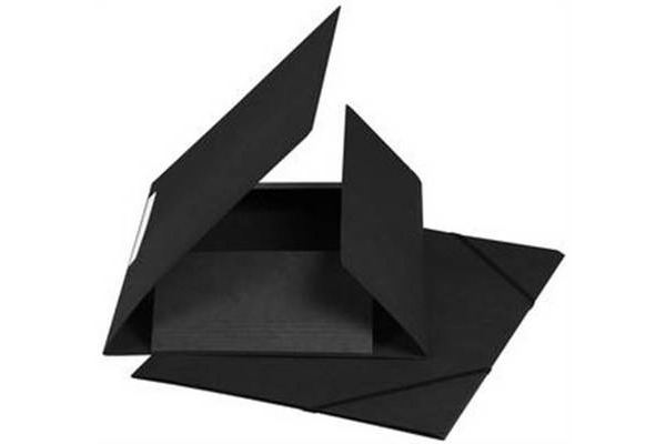 BIELLA Gummibandmappe A4 17840002U schwarz, 590gm2 220 Bl.