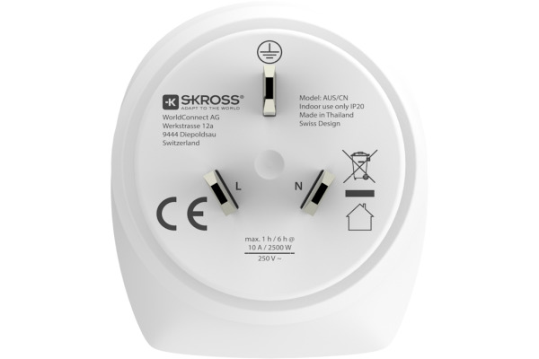 SKROSS Country Travel Adapter Combo 1.500210-E World/EU to AUS/CN