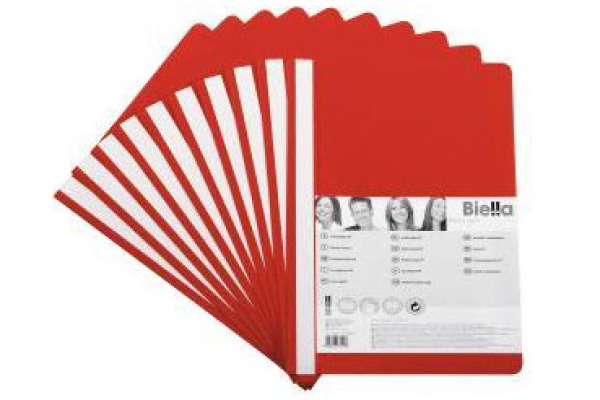 BIELLA Schnellhefter PP A4 41702001-04 rot 10 Stück