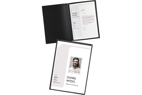 KOLMA Bewerbungsmappe Tender A4 10.019.48 anthrazit,2-teilig,Klemmsch.