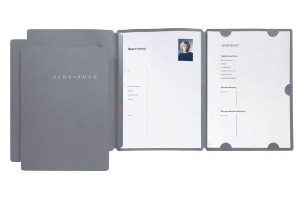 PAGNA Bewerbungsmappe Select 22002-06 grau, 3-teilig