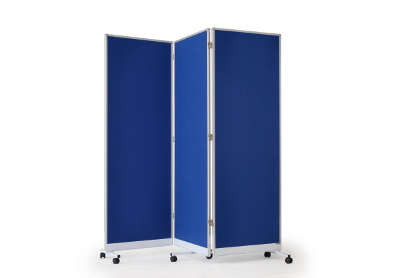 MAGNETOPLAN Präsentationswand mobile 1105303 blau, faltbar 600x1800mm