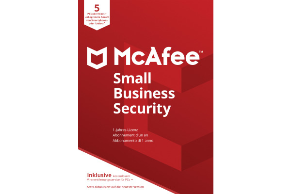 MCAFEE Small Business Secur.5 Dev MSB0AGCE5RAAT Code in a Box