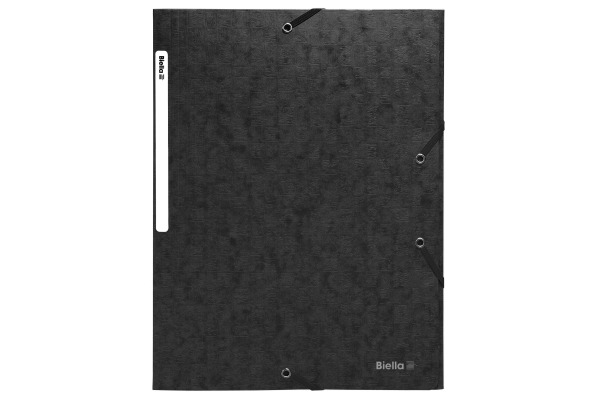 BIELLA Gummibandmappe A4 17840002U schwarz, 590gm2 220 Bl.