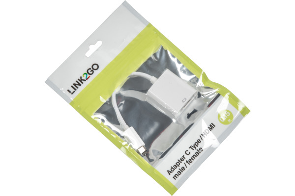 LINK2GO Adapter C Type - HDMI AD6311WP male-female, 15cm