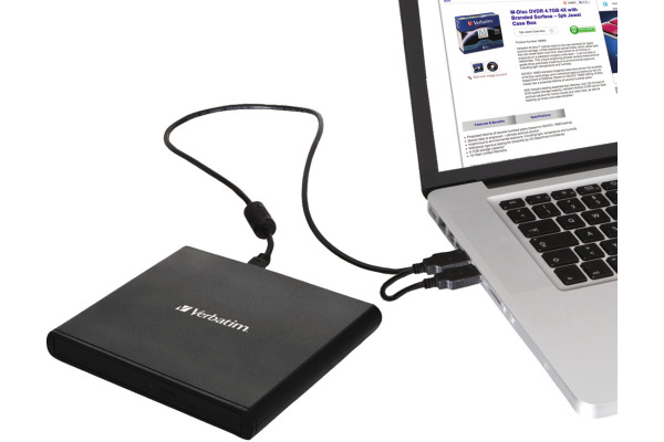 VERBATIM External Slimline 98938 CD/DVD ReWriter USB 2.0