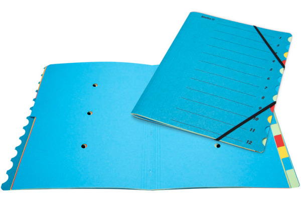 BIELLA Fächermappe A4 32841205U blau, 12-teilig