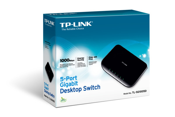 TP-LINK 5-Port-Gigabit-Desktop-Switch TLSG1005D 10/100/1000 Mbit/s