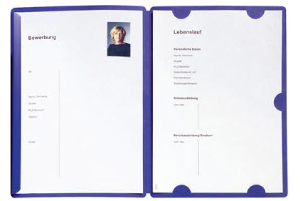 PAGNA Bewerbungsmappe Select 22002-02 blau, 3-teilig