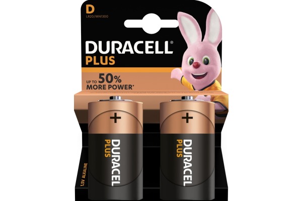 DURACELL Batterie Plus Power MN1300 D, LR20, 1.5V 2 Stück