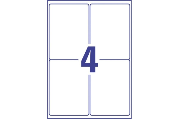 AVERY ZWECKFORM Etiketten 99.1x139mm L4774-20 wetterfest, weiss 20 Blatt