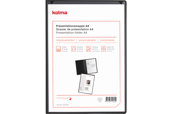 KOLMA Bewerbungsmappe Tender A4 10.019.48 anthrazit,2-teilig,Klemmsch.