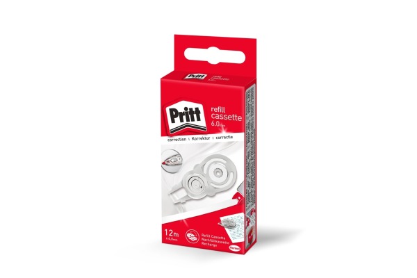 PRITT Refill Kassette 6.0mmx12m PRX6H weiss, für Korrekturroller