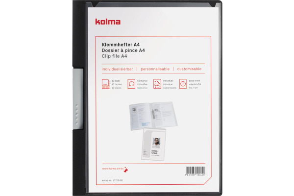 KOLMA Bewerbungsmappe Tender A4 10.016.48 anthrazit, 2-teilig