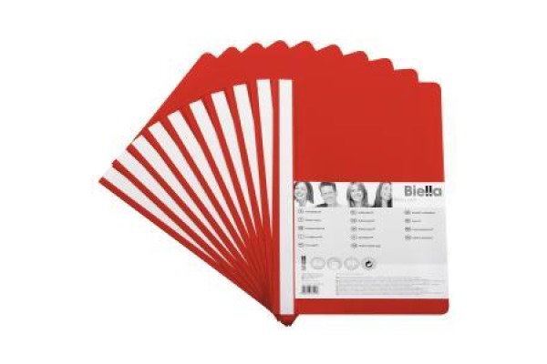 BIELLA Schnellhefter PP A4 41702001-04 rot 10 Stück