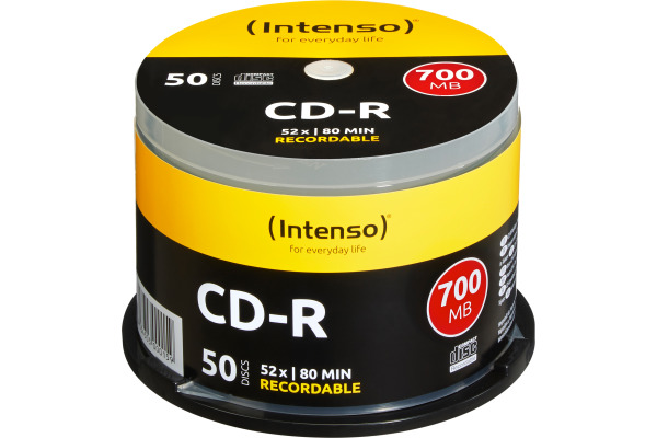 INTENSO CD-R Cake Box 80MIN/700MB 1001125 52X 50 Pcs