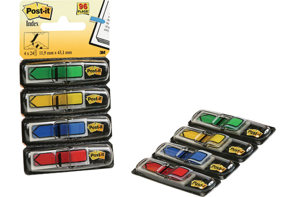 POST-IT Index Pfeile 43.1x11.9mm 684-4ARR3 4-farbig/4x24 Tabs