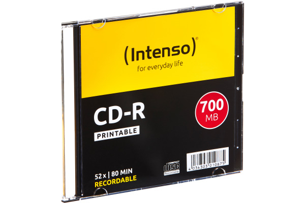 INTENSO CD-R Slim 80MIN/700MB 1801622 52x Printable 10 Pcs
