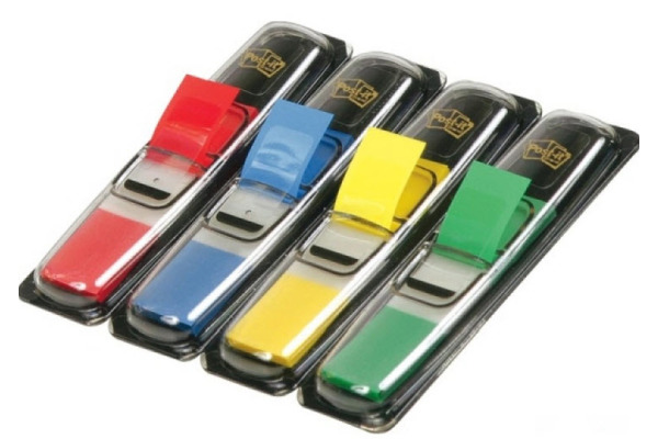 POST-IT Index schmal 11.9x43.2mm 683-4 4-farbig ass./4x35 Blatt
