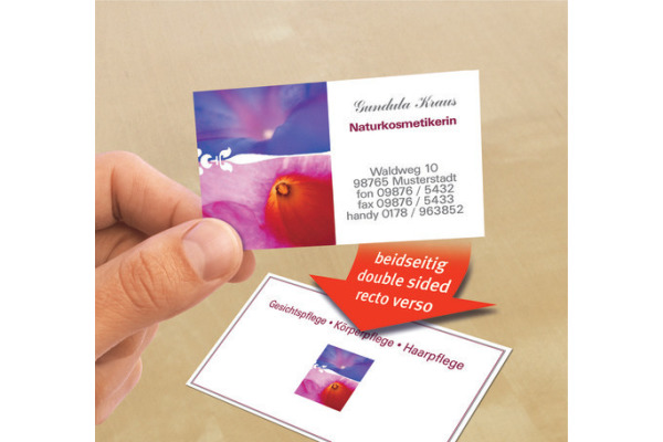 AVERY ZWECKFORM Prof. Visitenkarten InkJet A4 C32028-10 240g glossy doppels. 10 Blatt