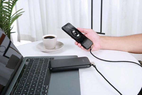 AUKEY ImpulseCable USB-A MFI, bl. CB-BAL6 1,2m 90 degree alu connector